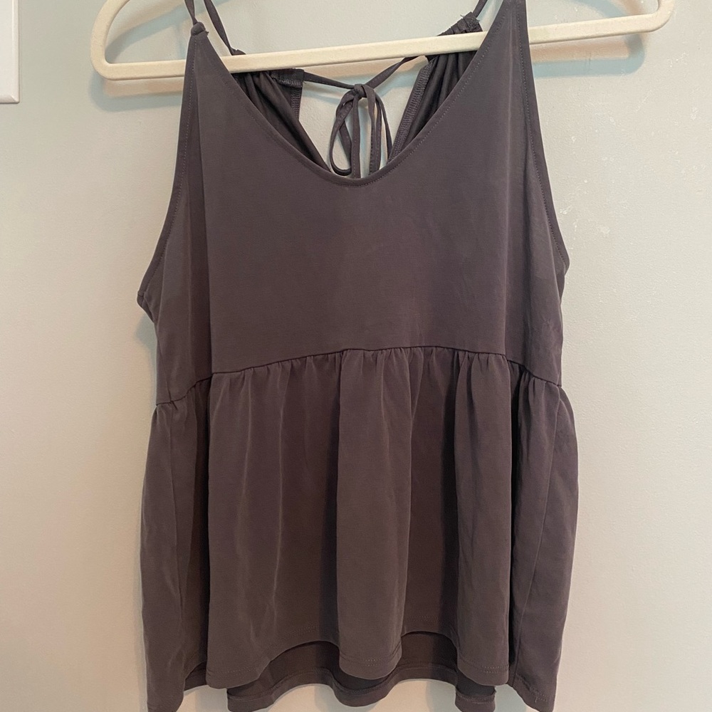 American Eagle Outfitters Gray Tie Front Camisole
